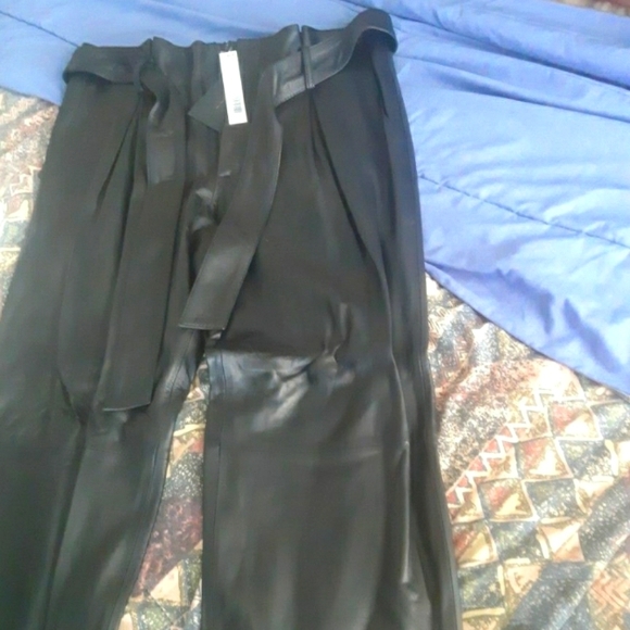 black leather pants